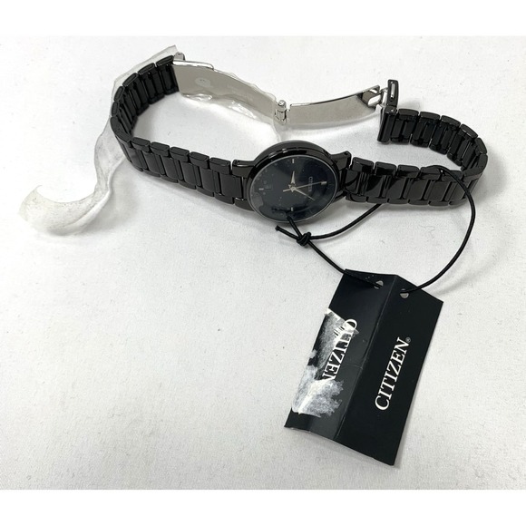 Citizen Quartz Watch Womens G011-S106877‎ Black Metal Bracelet Japan NEW BATTERY main image 13